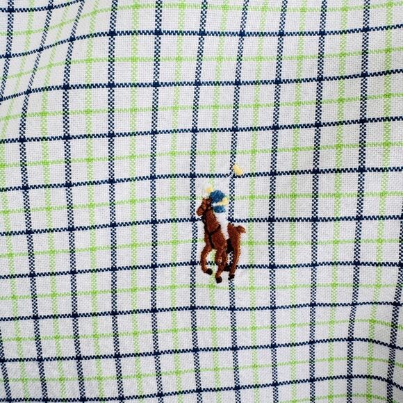 Ralph Lauren Mens Plaid Button Down Shirt White Size XL Summer Casual Office - Picture 4 of 9